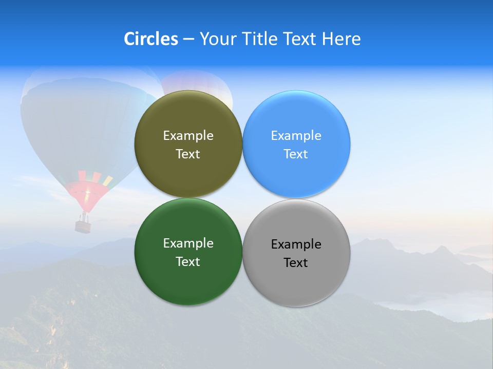 Blue Flight Hill PowerPoint Template