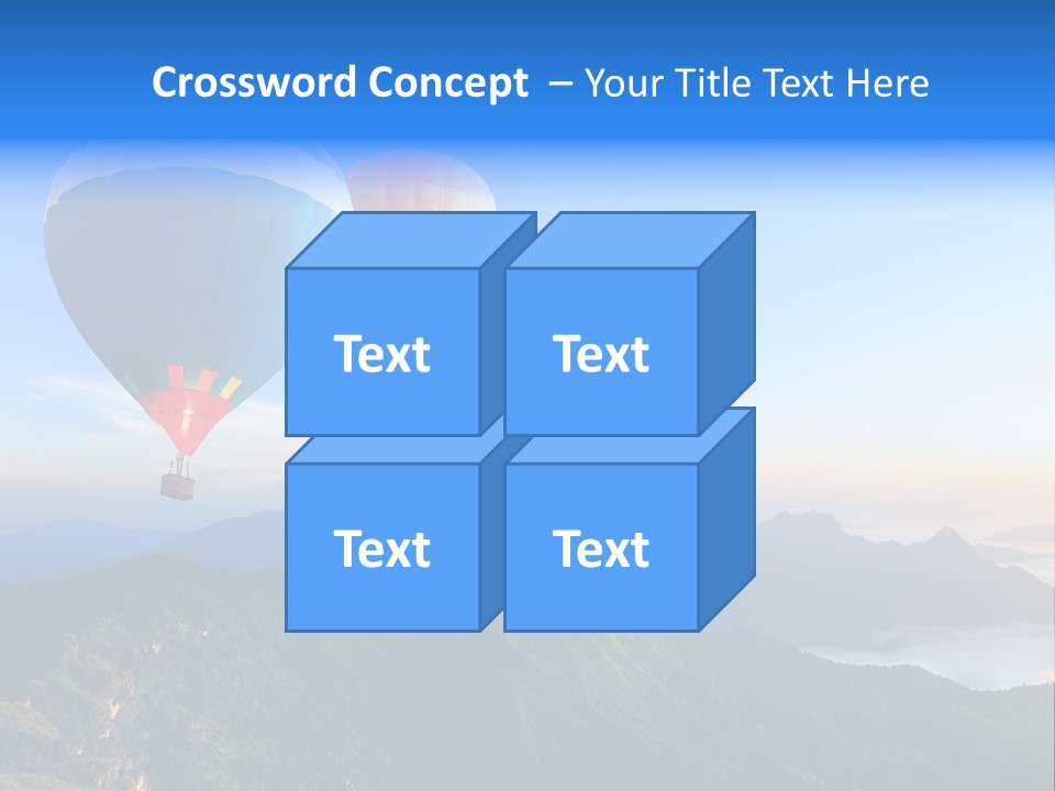 Blue Flight Hill PowerPoint Template