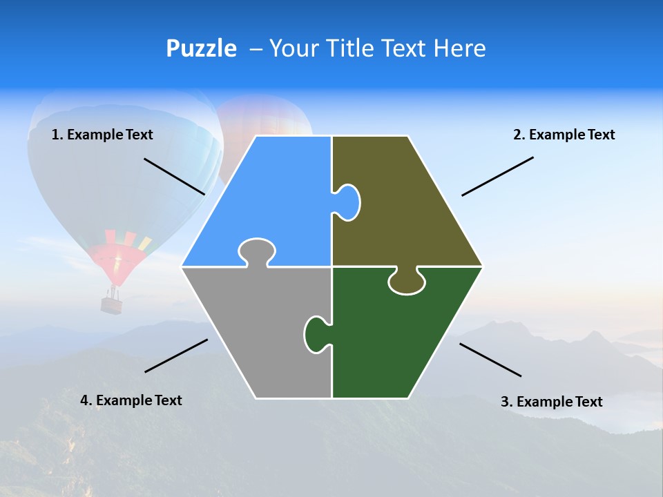 Blue Flight Hill PowerPoint Template