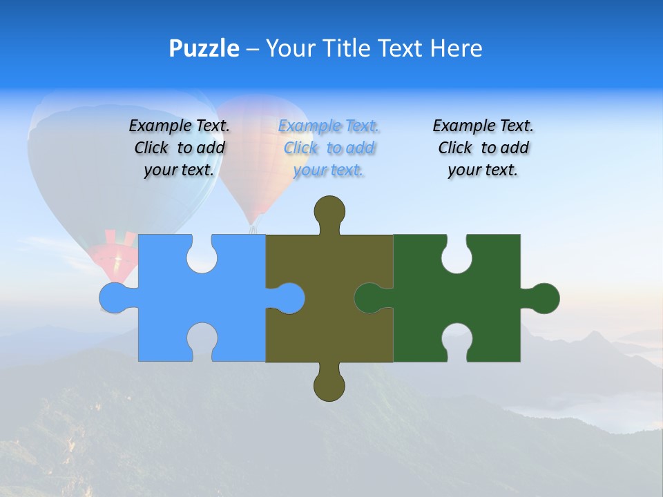 Blue Flight Hill PowerPoint Template