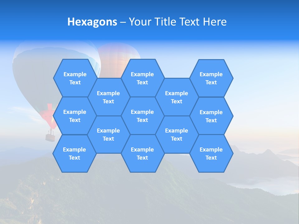 Blue Flight Hill PowerPoint Template