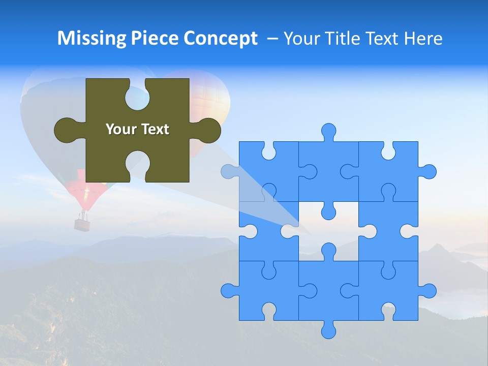 Blue Flight Hill PowerPoint Template