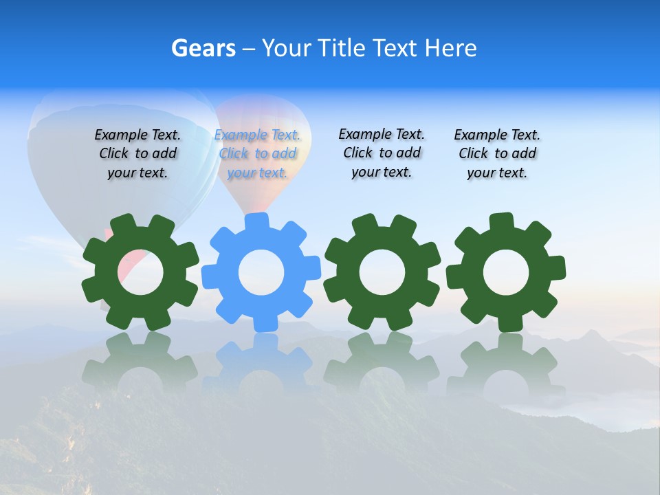 Blue Flight Hill PowerPoint Template