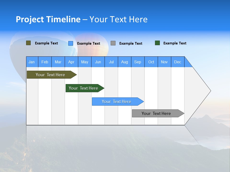 Blue Flight Hill PowerPoint Template