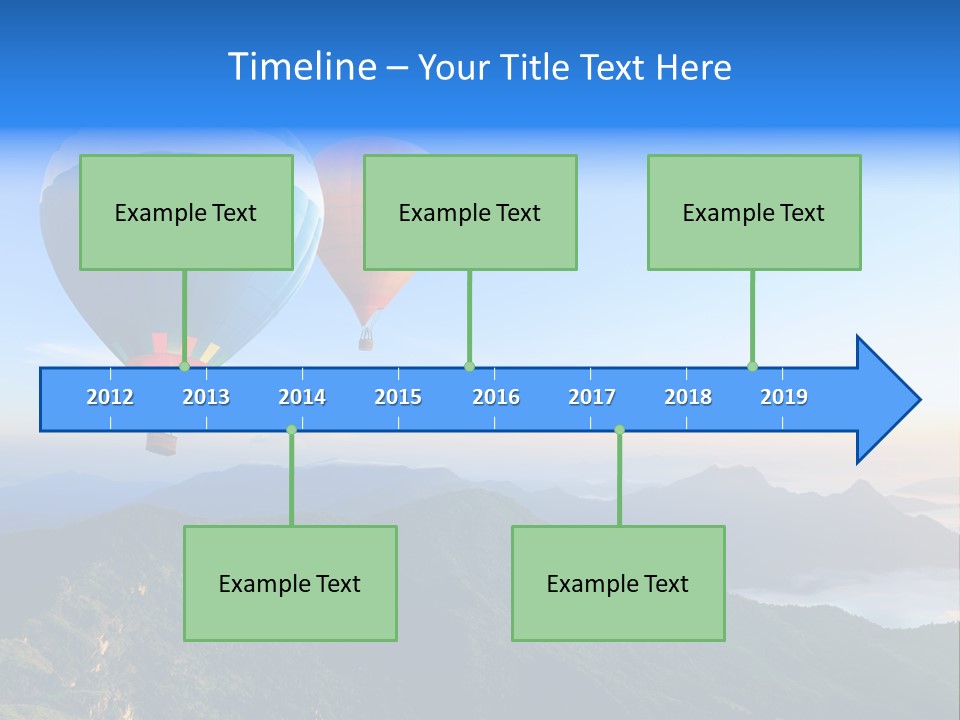 Blue Flight Hill PowerPoint Template