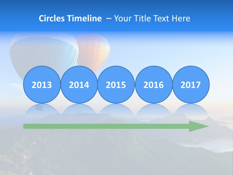 Blue Flight Hill PowerPoint Template