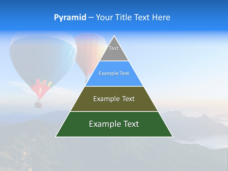 Blue Flight Hill PowerPoint Template
