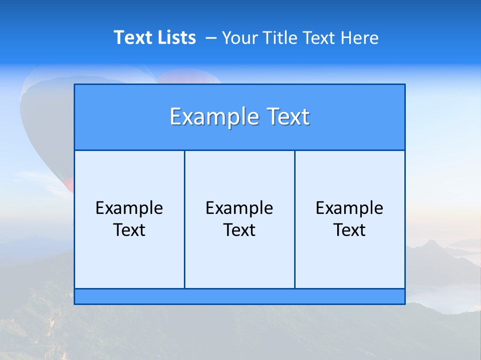 Blue Flight Hill PowerPoint Template