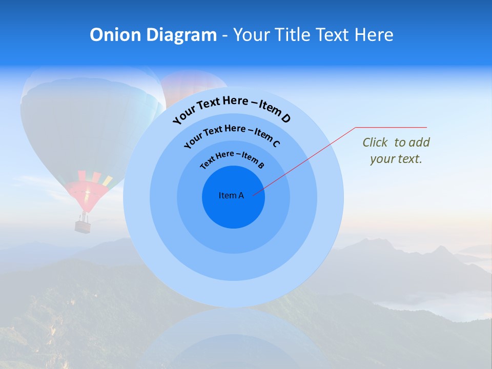 Blue Flight Hill PowerPoint Template