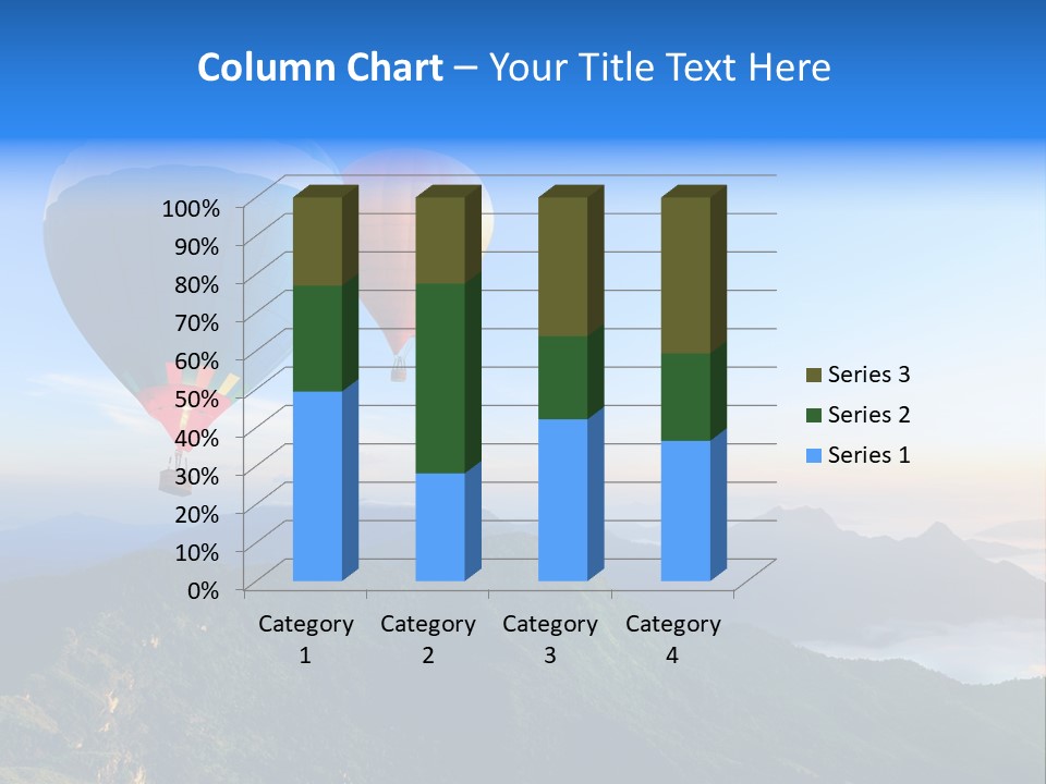 Blue Flight Hill PowerPoint Template
