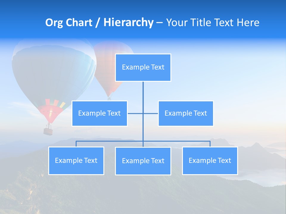 Blue Flight Hill PowerPoint Template