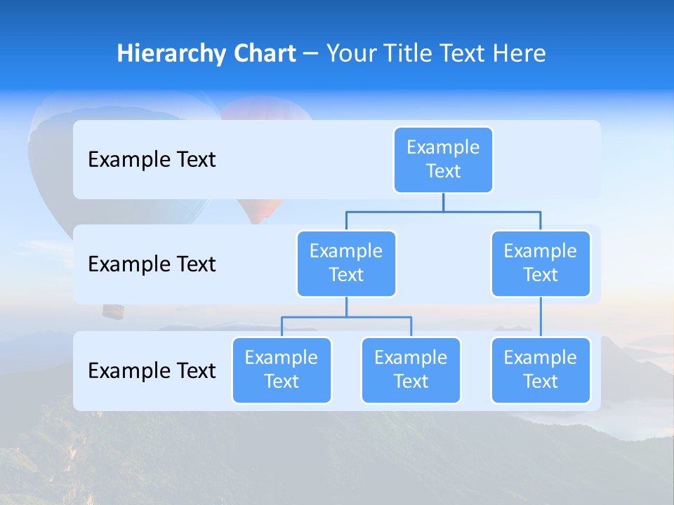 Blue Flight Hill PowerPoint Template