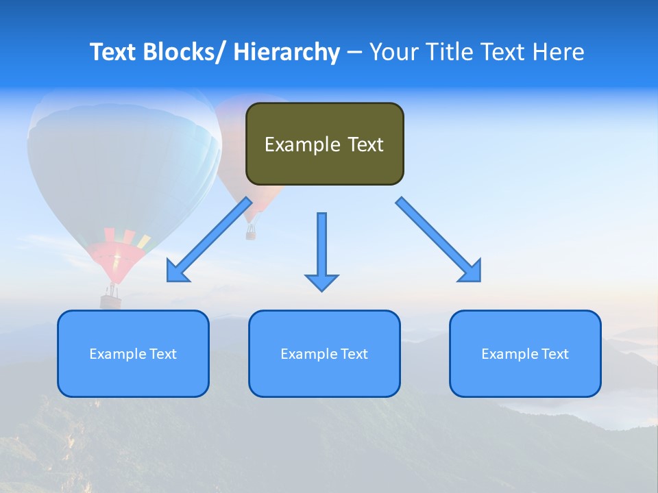 Blue Flight Hill PowerPoint Template