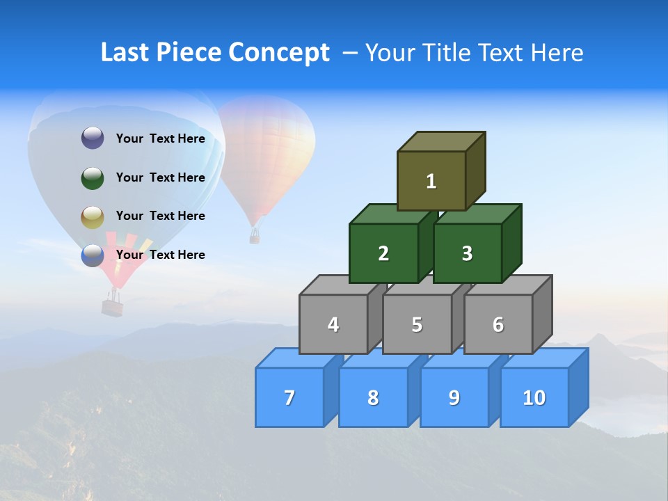 Blue Flight Hill PowerPoint Template