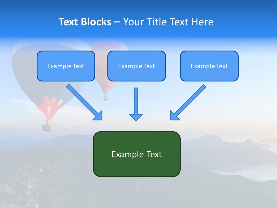 Blue Flight Hill PowerPoint Template