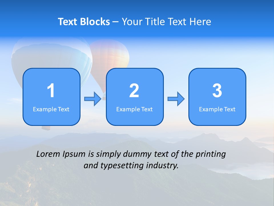 Blue Flight Hill PowerPoint Template