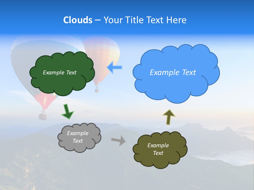 Blue Flight Hill PowerPoint Template