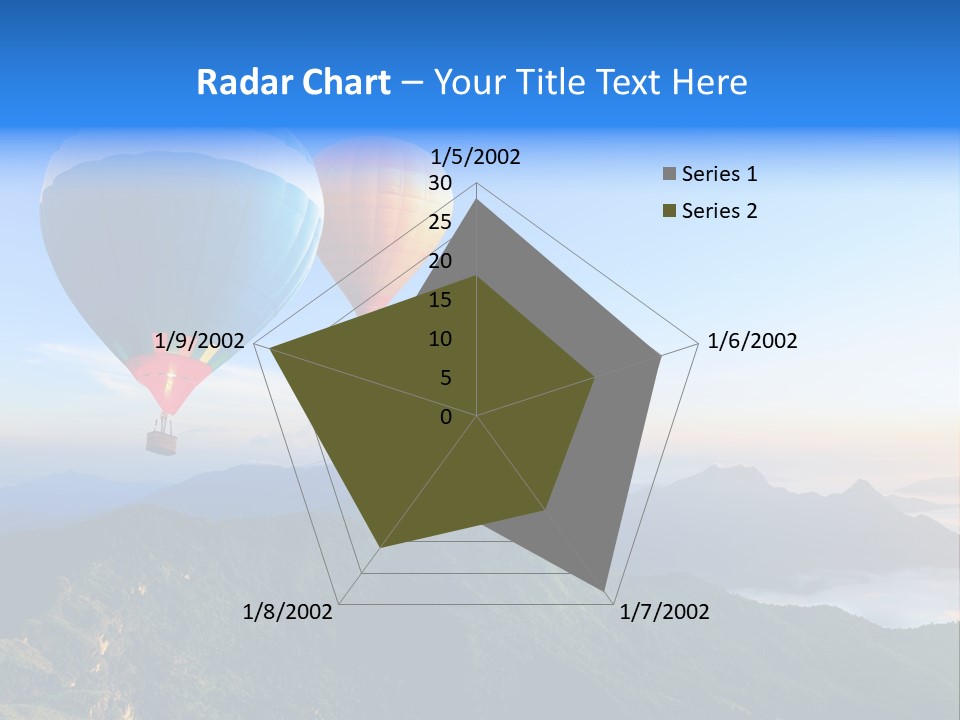 Blue Flight Hill PowerPoint Template
