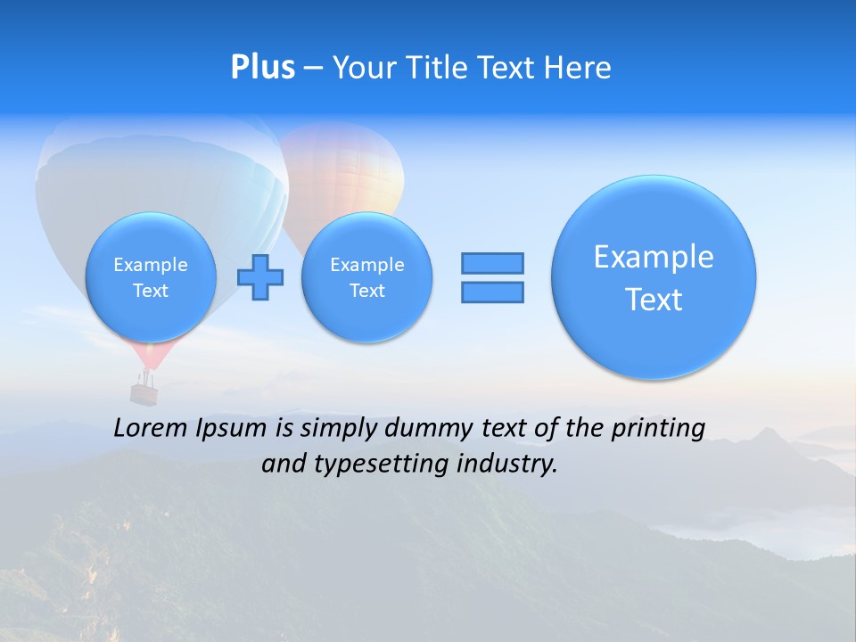 Blue Flight Hill PowerPoint Template