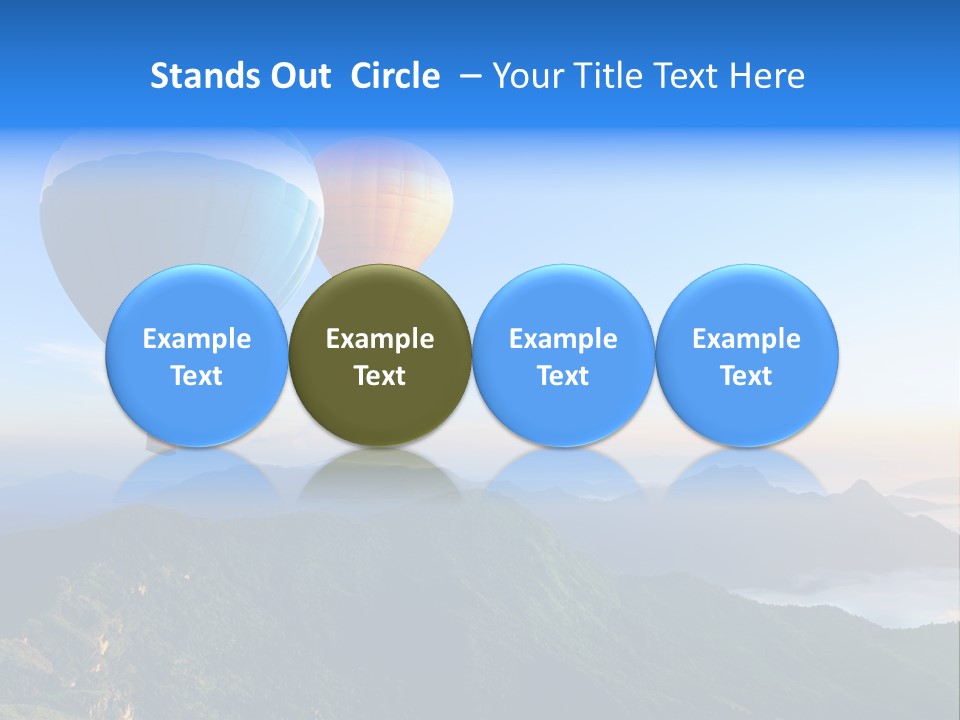 Blue Flight Hill PowerPoint Template