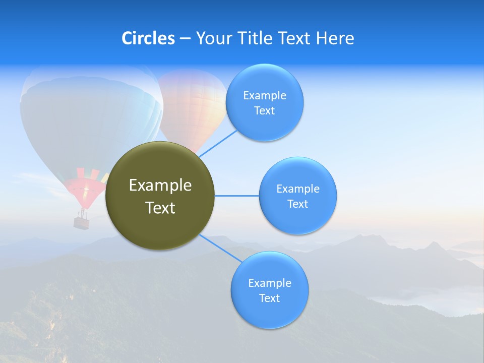 Blue Flight Hill PowerPoint Template