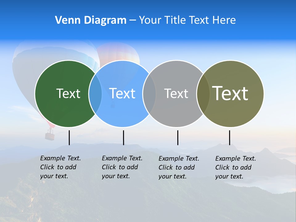 Blue Flight Hill PowerPoint Template