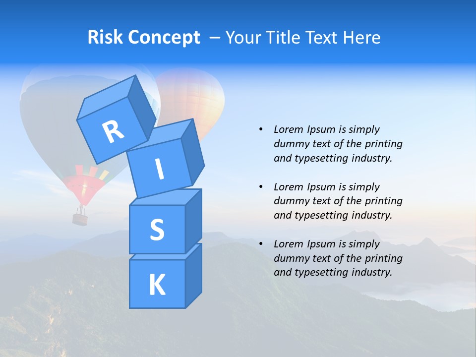 Blue Flight Hill PowerPoint Template