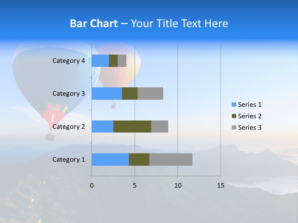 Blue Flight Hill PowerPoint Template