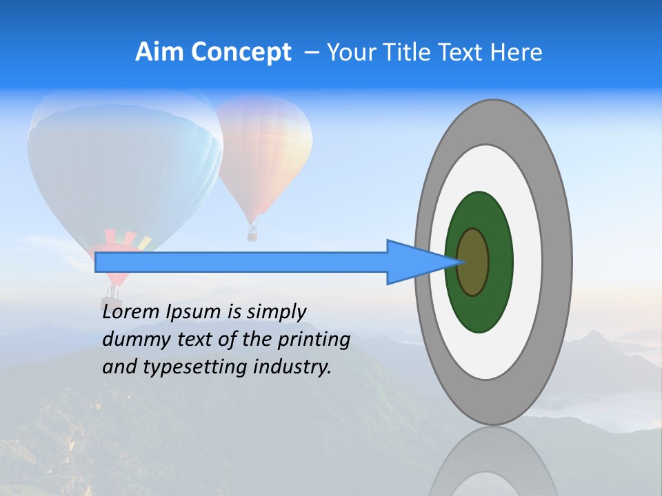 Blue Flight Hill PowerPoint Template