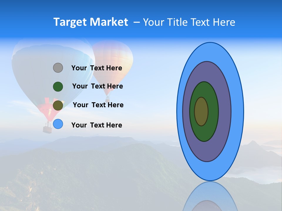 Blue Flight Hill PowerPoint Template