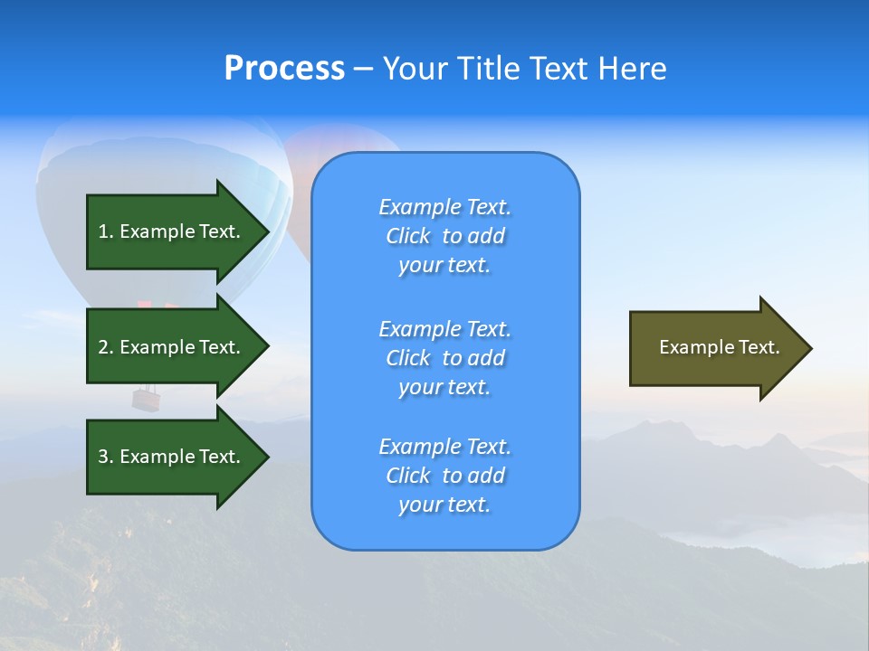 Blue Flight Hill PowerPoint Template