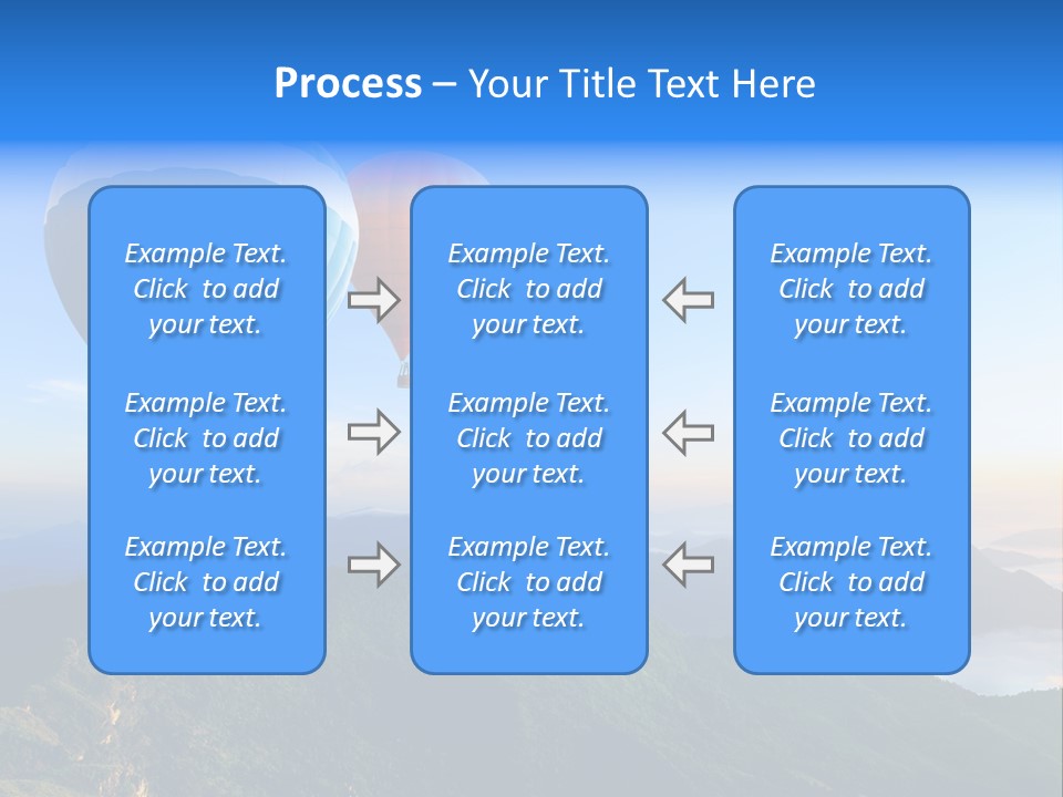 Blue Flight Hill PowerPoint Template