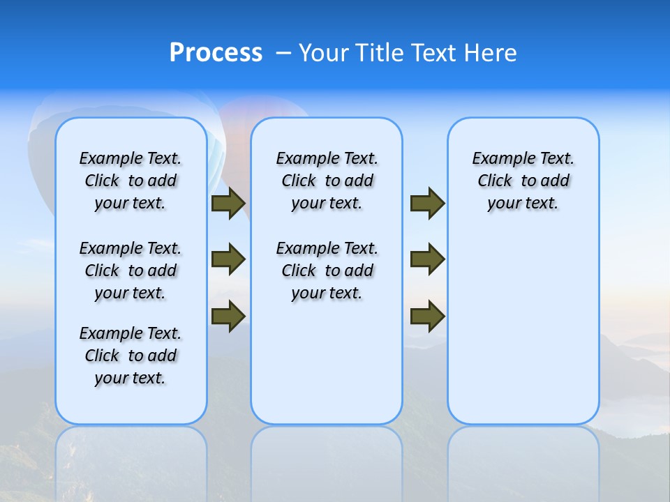 Blue Flight Hill PowerPoint Template
