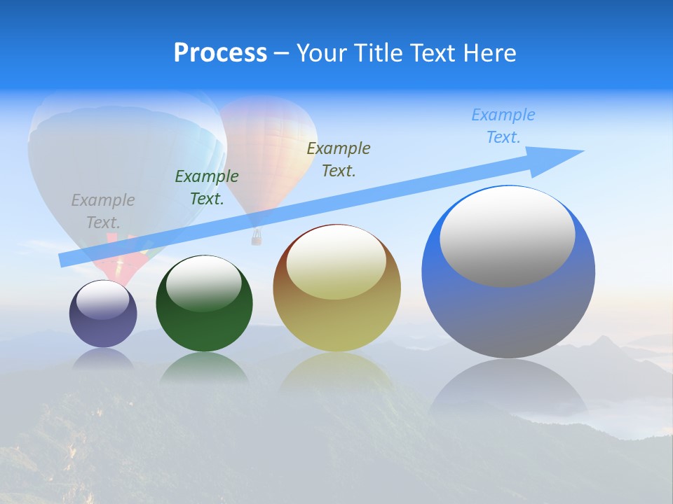 Blue Flight Hill PowerPoint Template