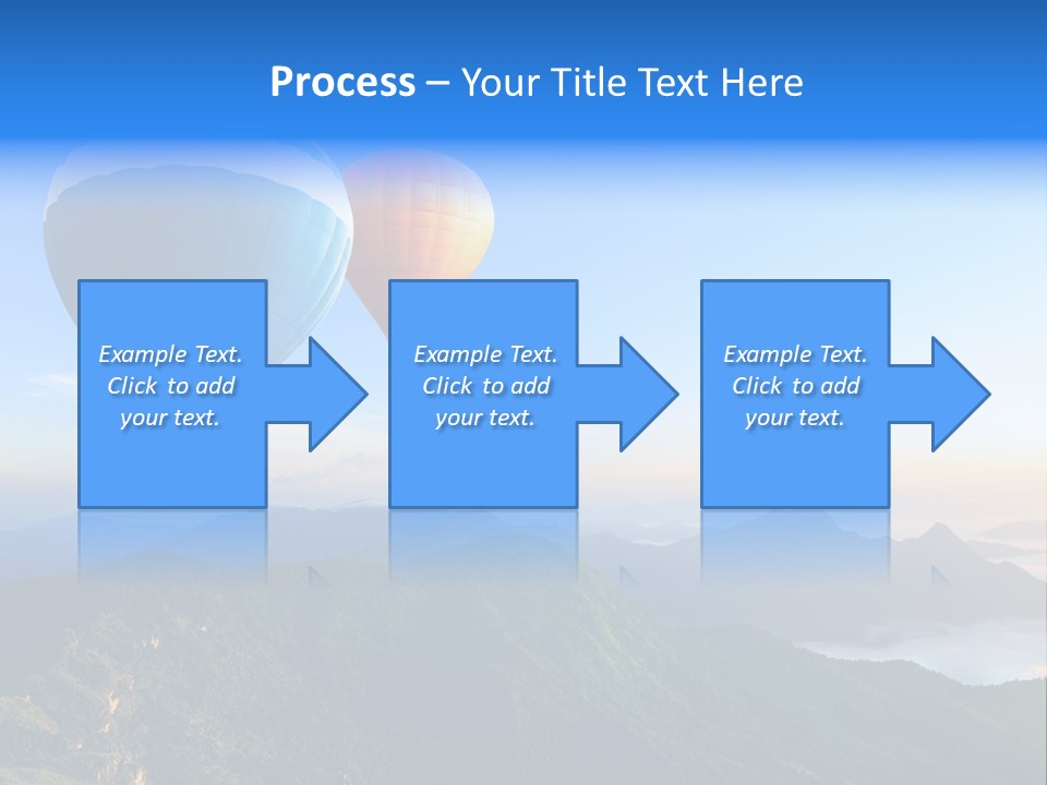 Blue Flight Hill PowerPoint Template