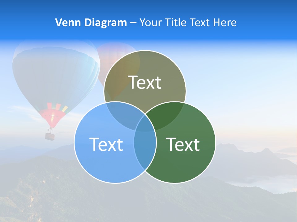 Blue Flight Hill PowerPoint Template