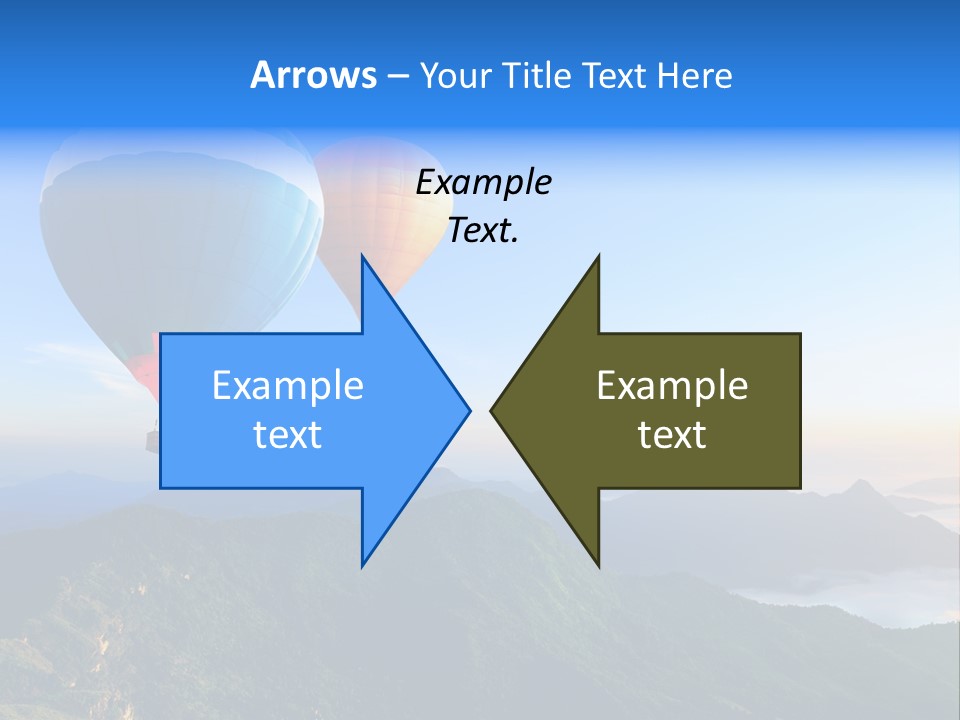 Blue Flight Hill PowerPoint Template
