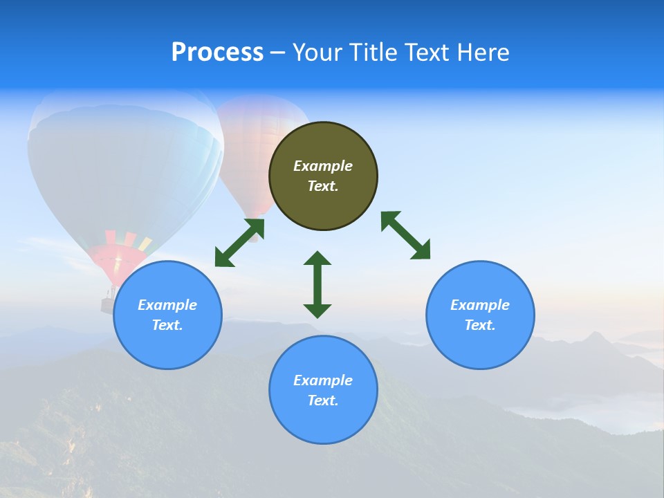 Blue Flight Hill PowerPoint Template