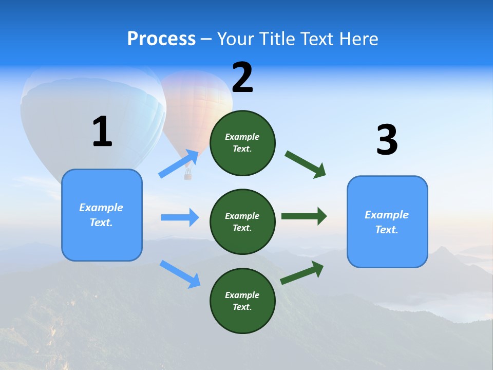 Blue Flight Hill PowerPoint Template