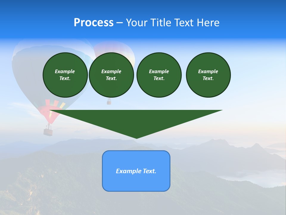 Blue Flight Hill PowerPoint Template