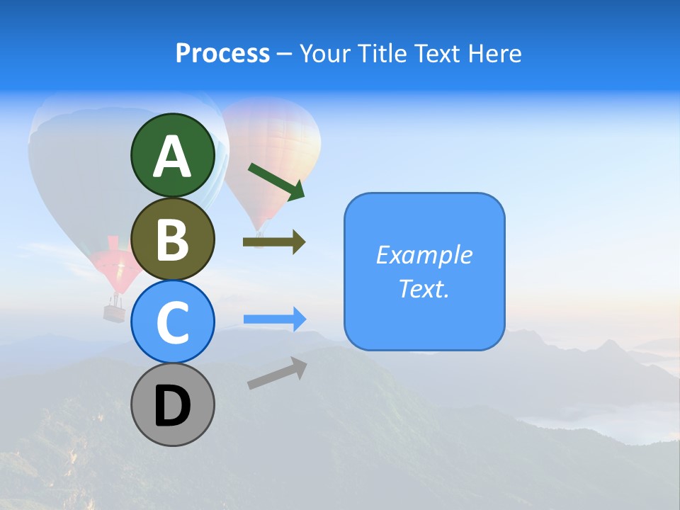 Blue Flight Hill PowerPoint Template