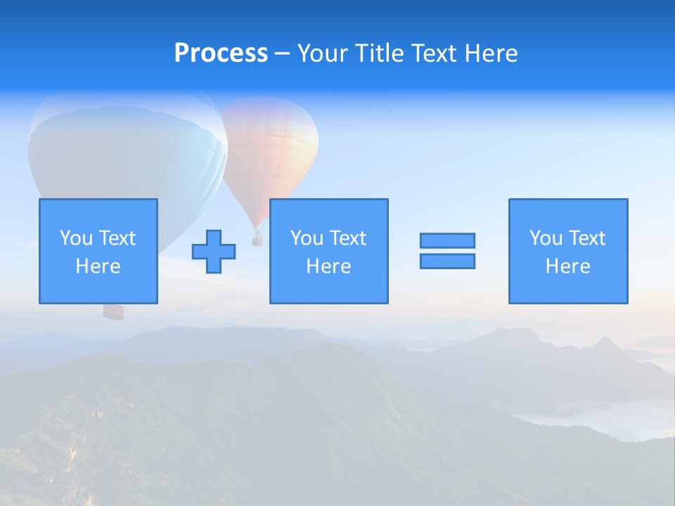 Blue Flight Hill PowerPoint Template
