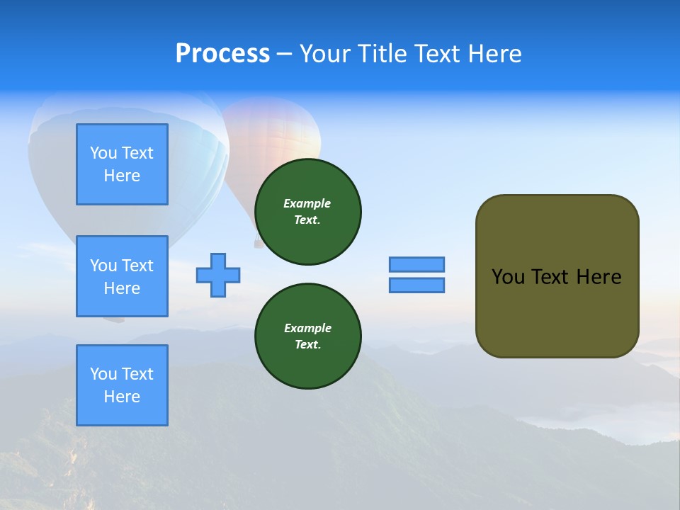 Blue Flight Hill PowerPoint Template
