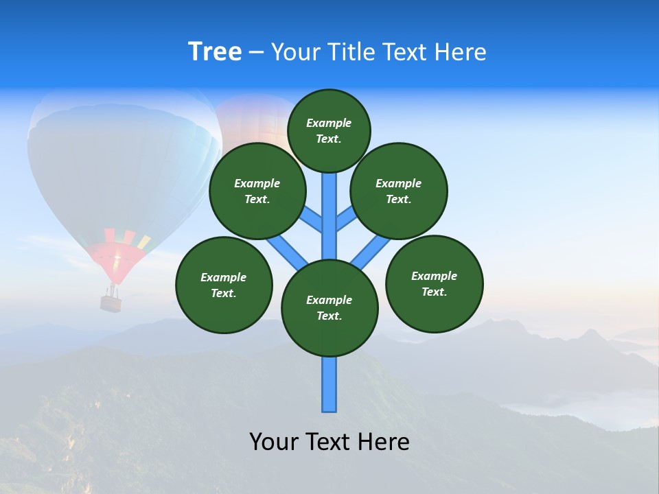 Blue Flight Hill PowerPoint Template