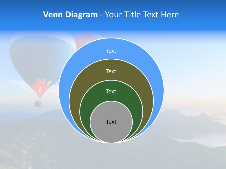 Blue Flight Hill PowerPoint Template