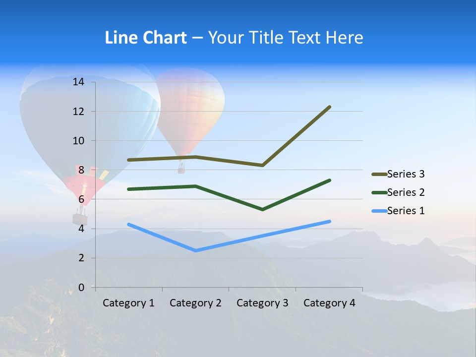 Blue Flight Hill PowerPoint Template
