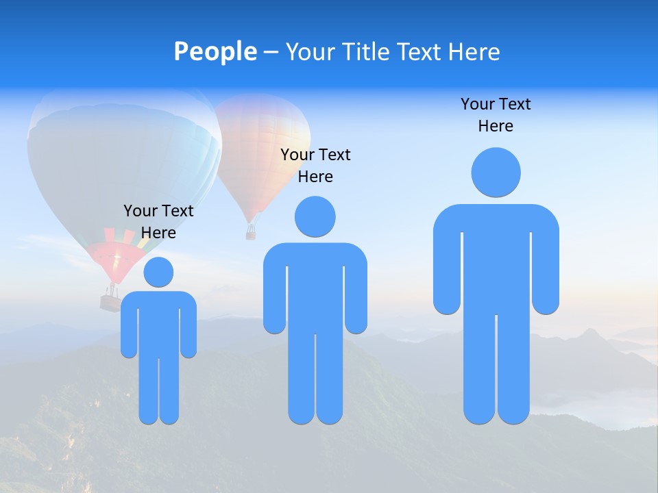 Blue Flight Hill PowerPoint Template