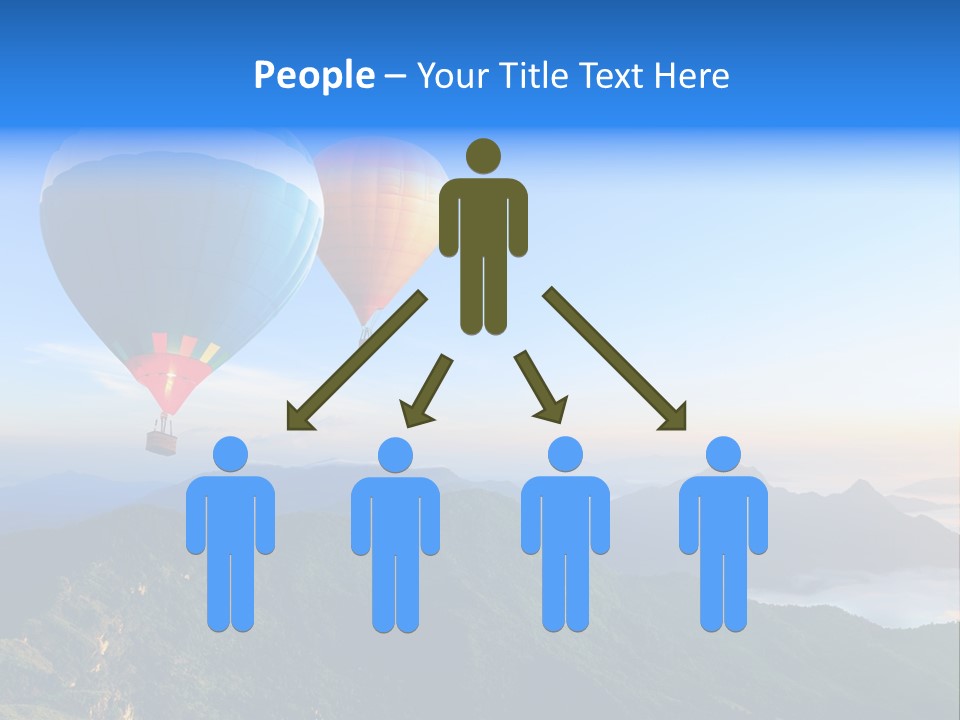 Blue Flight Hill PowerPoint Template