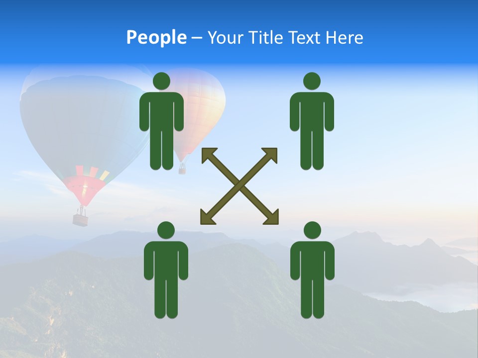 Blue Flight Hill PowerPoint Template