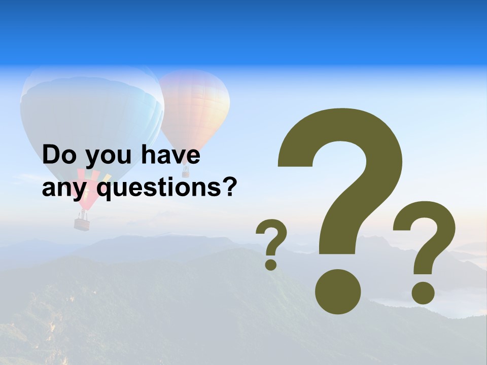 Blue Flight Hill PowerPoint Template